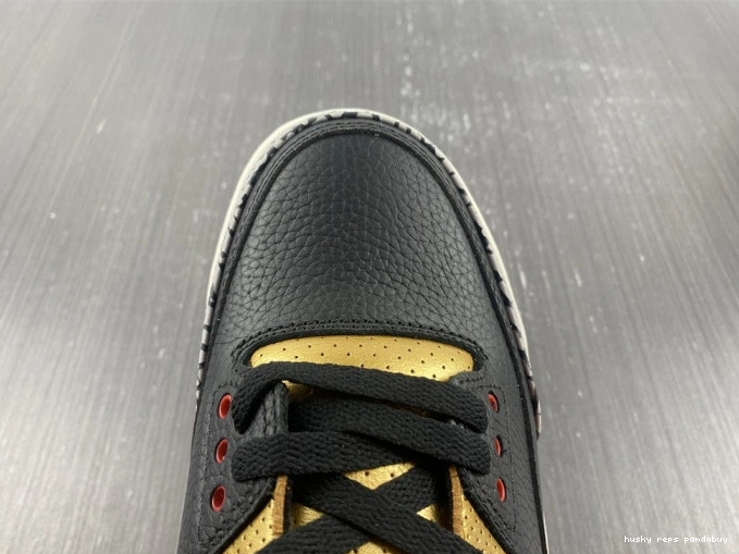Cheap Husky Gold Jordan Air 3 CK9246-067 Black WMNS 0724